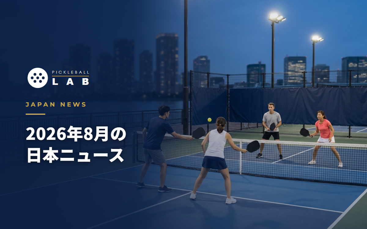[August 2026] Japan Pickleball News Roundup | Rika Fujiwara Runner-Up in Shenzhen, Two Dedicated Court Facilities in Toyosu, Mizuno Paddles Go on Sale