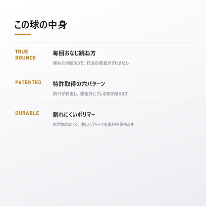 JOOLA ヨーラ HC-40 ピックルボール 3個入 features