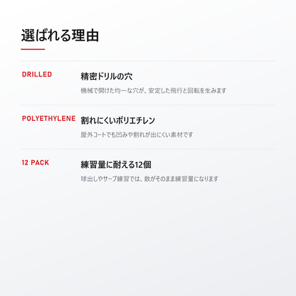 Franklin フランクリン X-40 ピックルボール 12個入 features