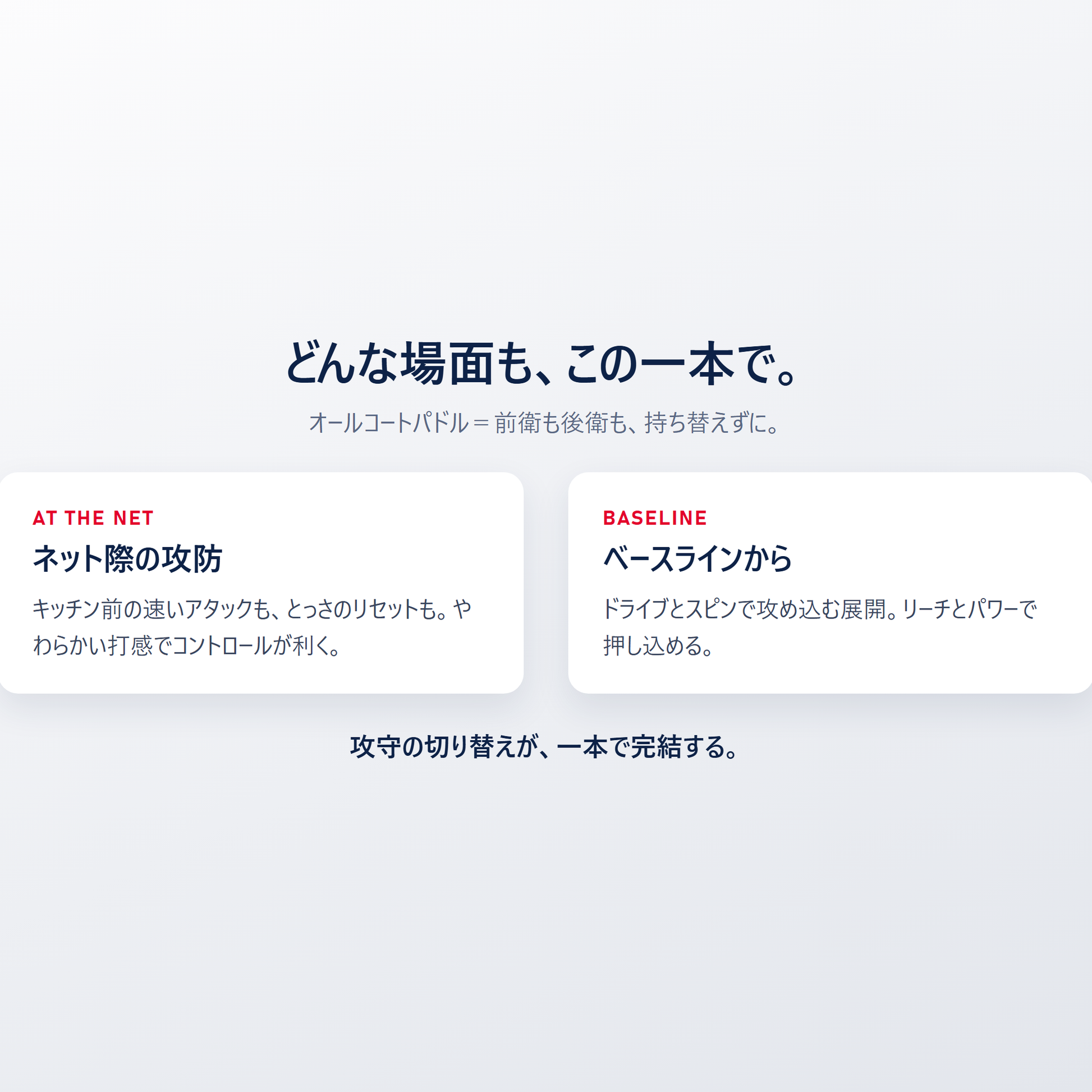 Selkirk OMNI はオールコートパドル｜ネット際の攻防もベースラインからの展開も一本で