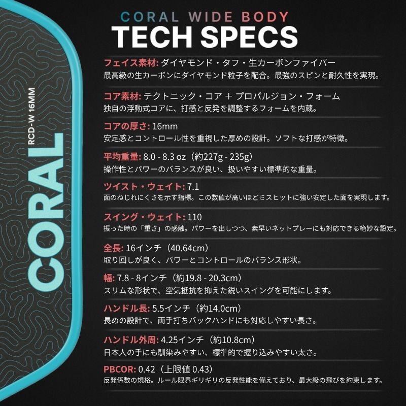 シックスゼロ Coral Widebody 16mm コーラル ワイドボディ