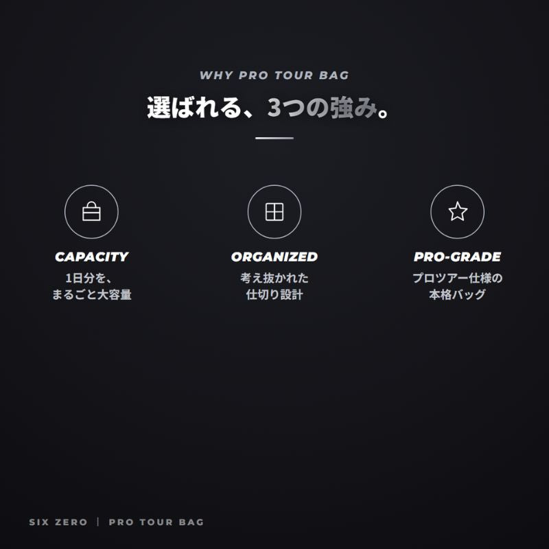 Six Zero Pro Tour Bag シックスゼロ プロツアーバッグ 全3色 パドル6本収納