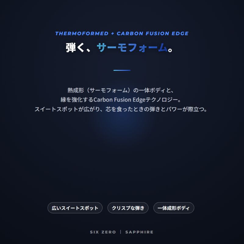 Six Zero Quartz Sapphire シックスゼロ サファイア 全2色 300K rawカーボン サーモフォーム イーロンゲイティド